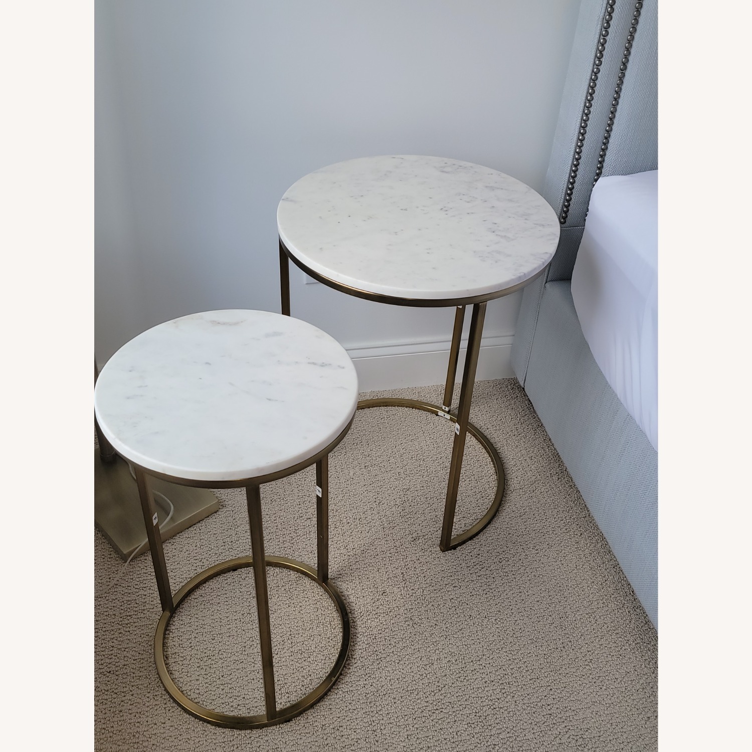 Pottery Barn Delaney Marble Nesting Tables (Set of 2) - image-5