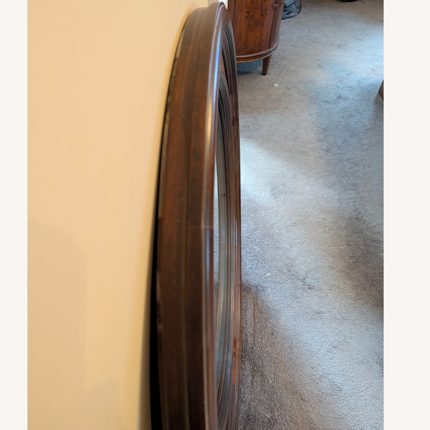 Ethan Allen Wood and Leather Wall Mirror - image-3