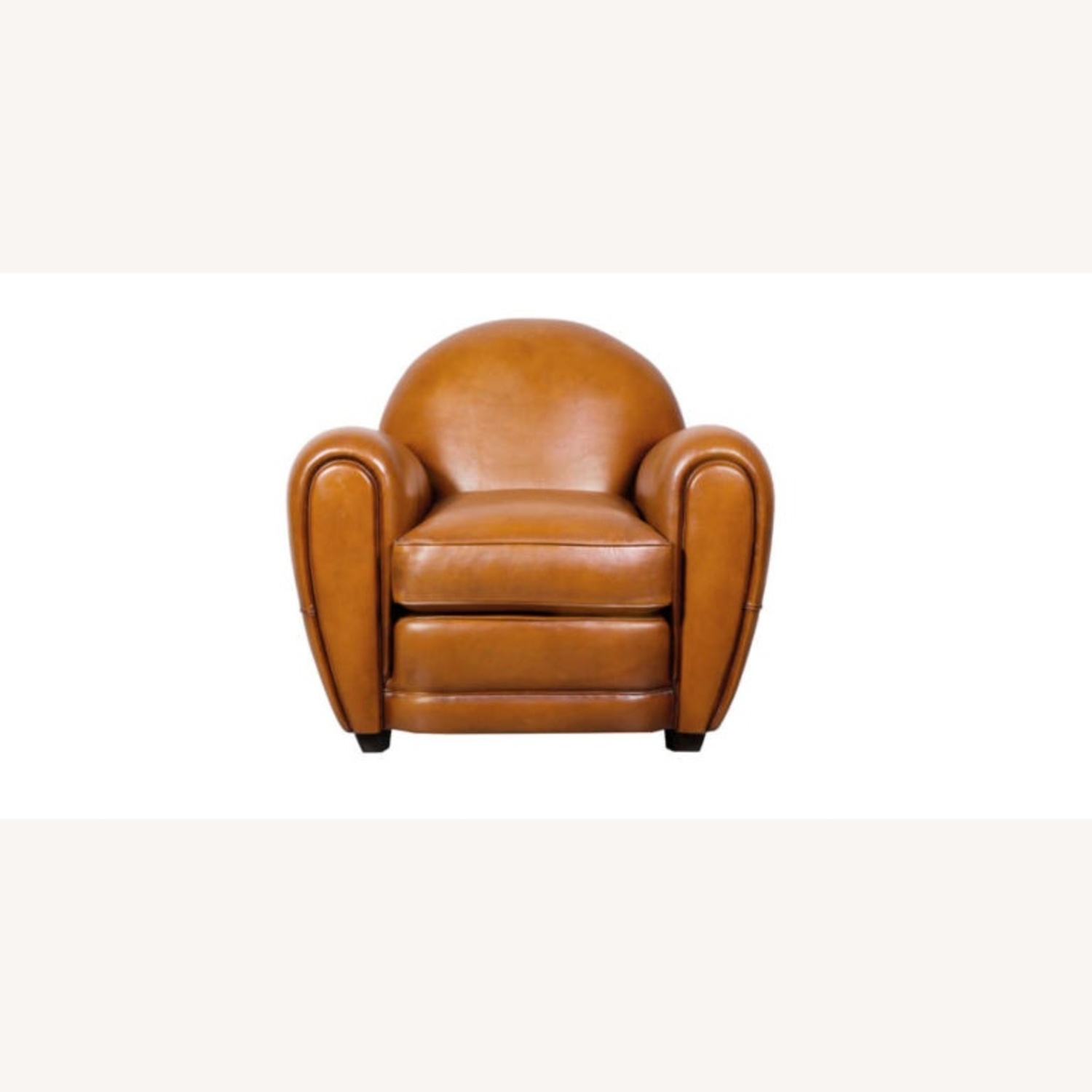 ABC Carpet and Home Light Brown Leather Armchair - image-7