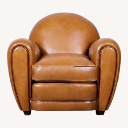 Used ABC Carpet and Home Light Brown Leather Armchair for sale on AptDeco