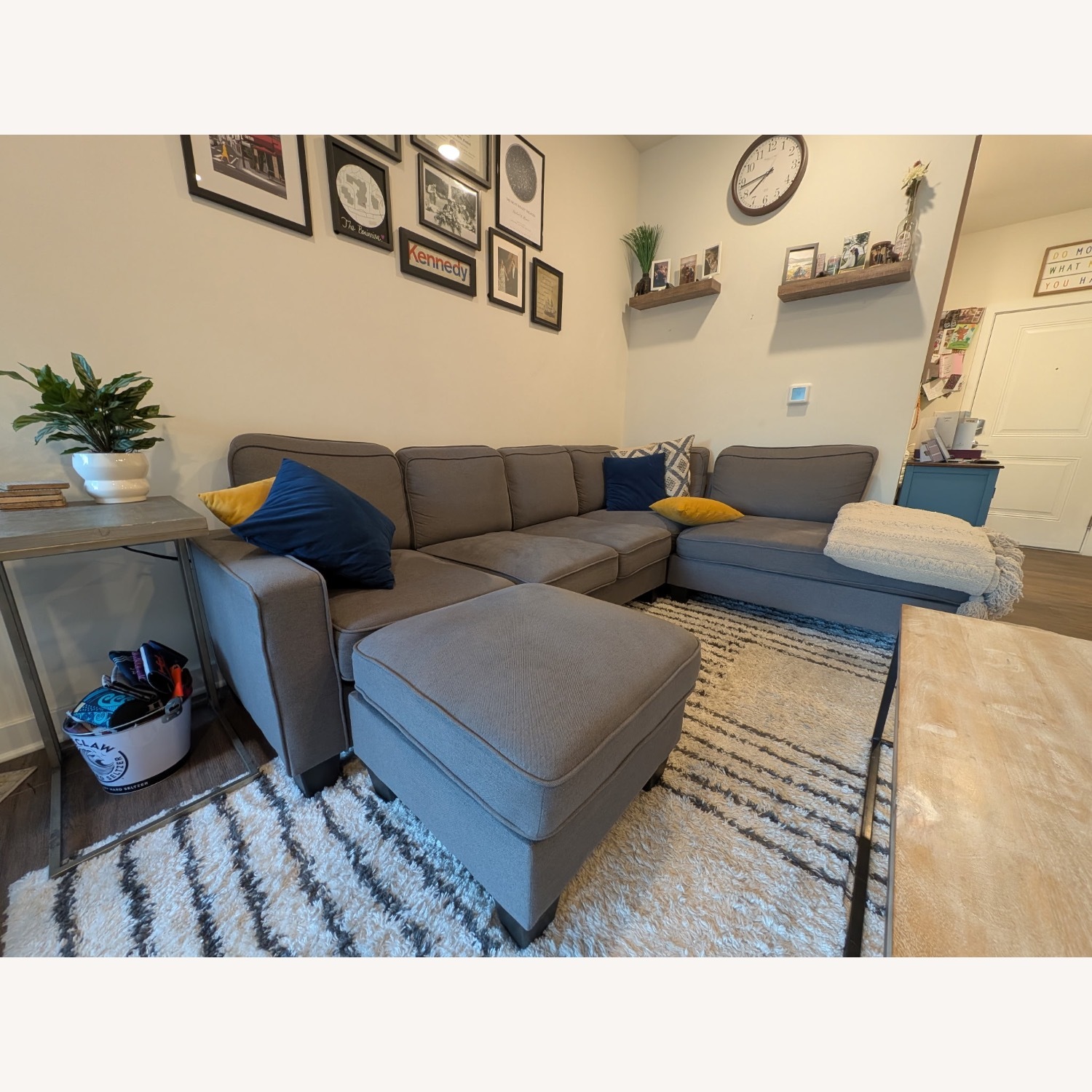 Euroco Dark Gray 7 Seat Sectional - image-3