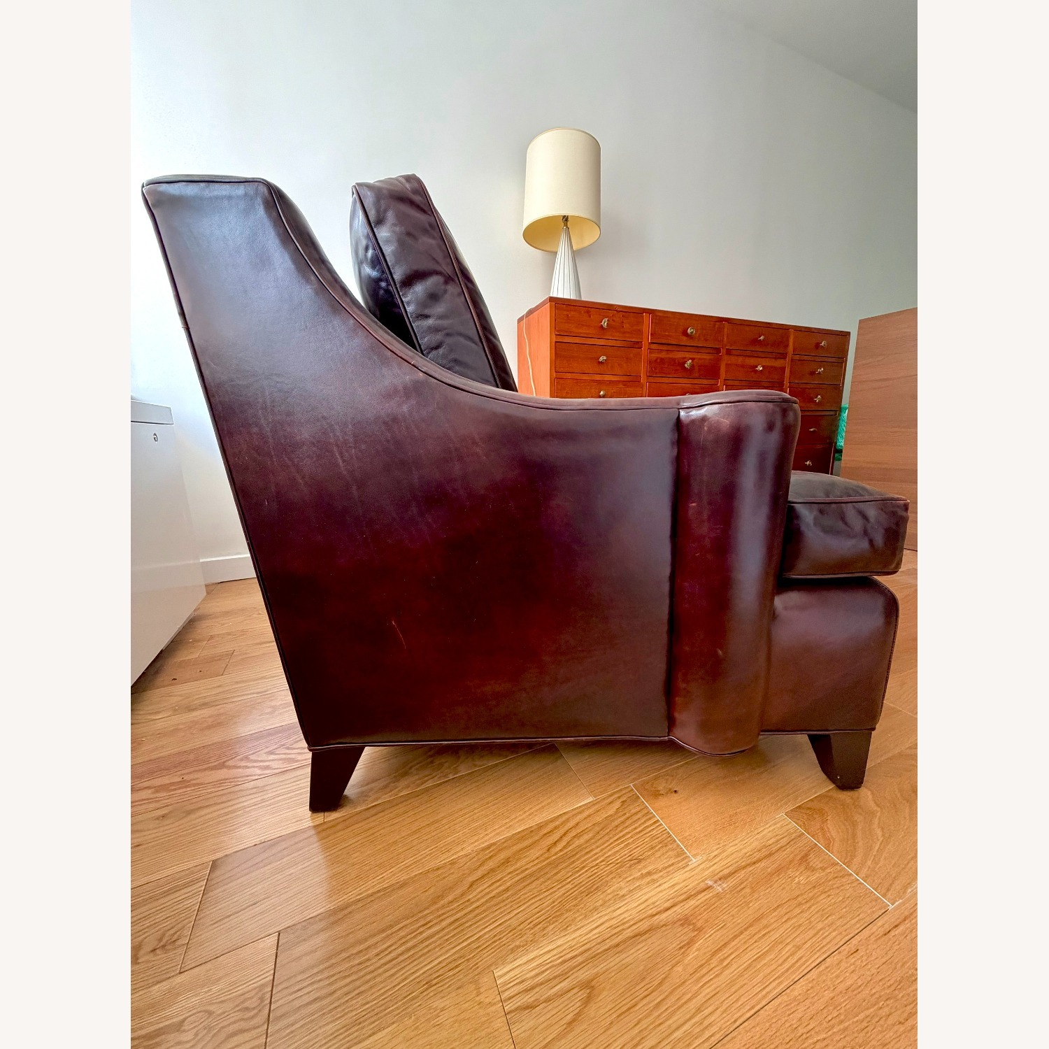 Baker Furniture Coach Dark Brown Leather Armchair - image-3