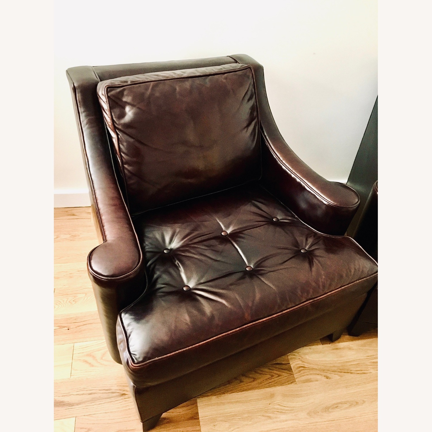 Baker Furniture Coach Dark Brown Leather Armchair - image-4