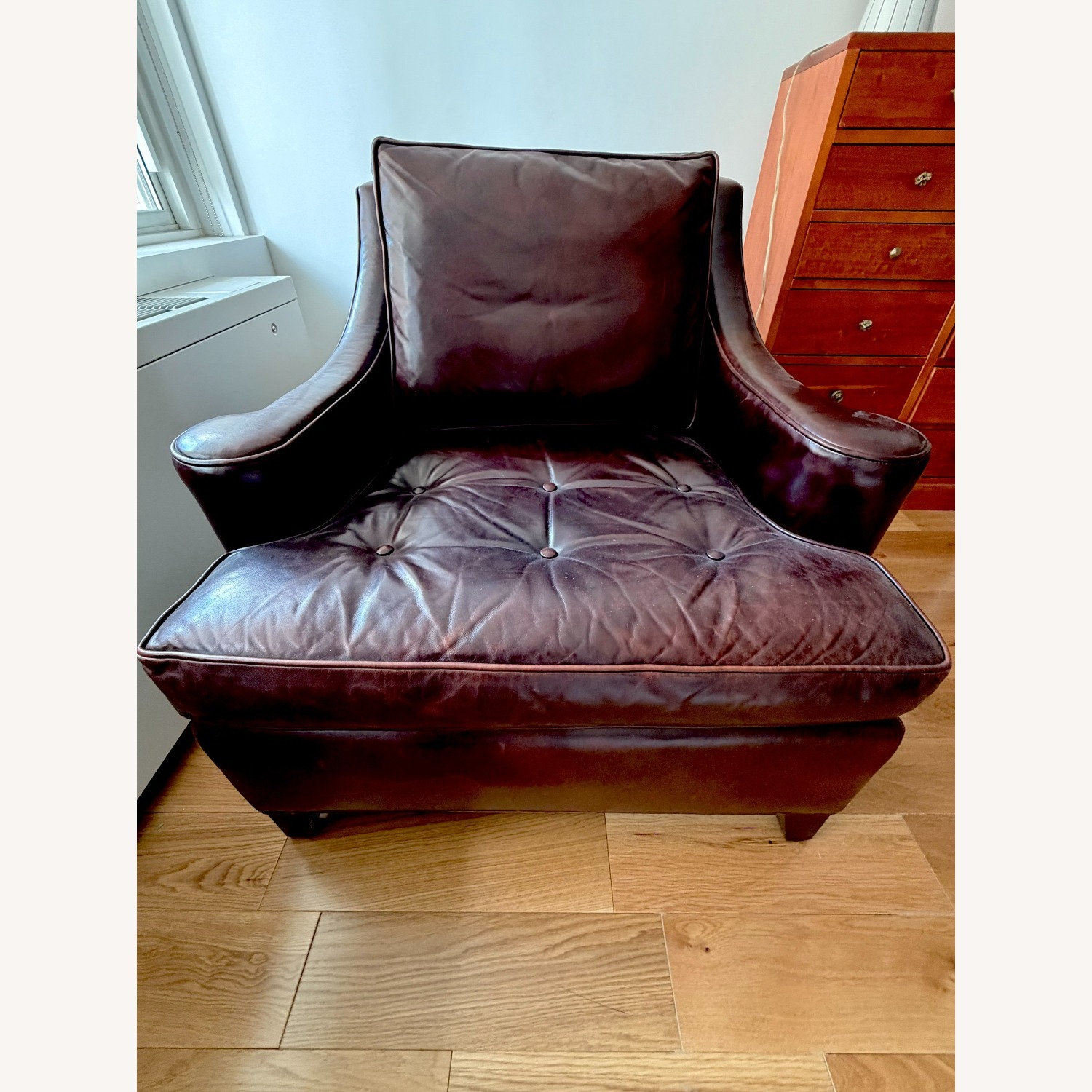 Baker Furniture Coach Dark Brown Leather Armchair - image-2