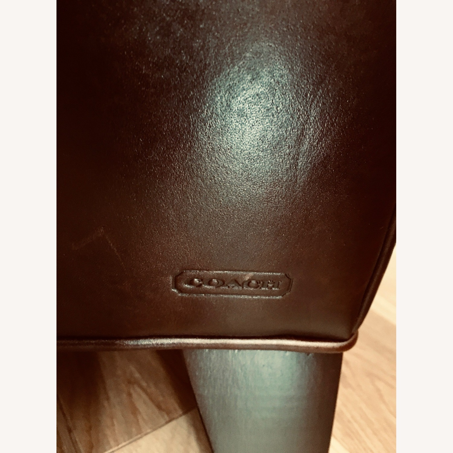Baker Furniture Coach Dark Brown Leather Armchair - image-5