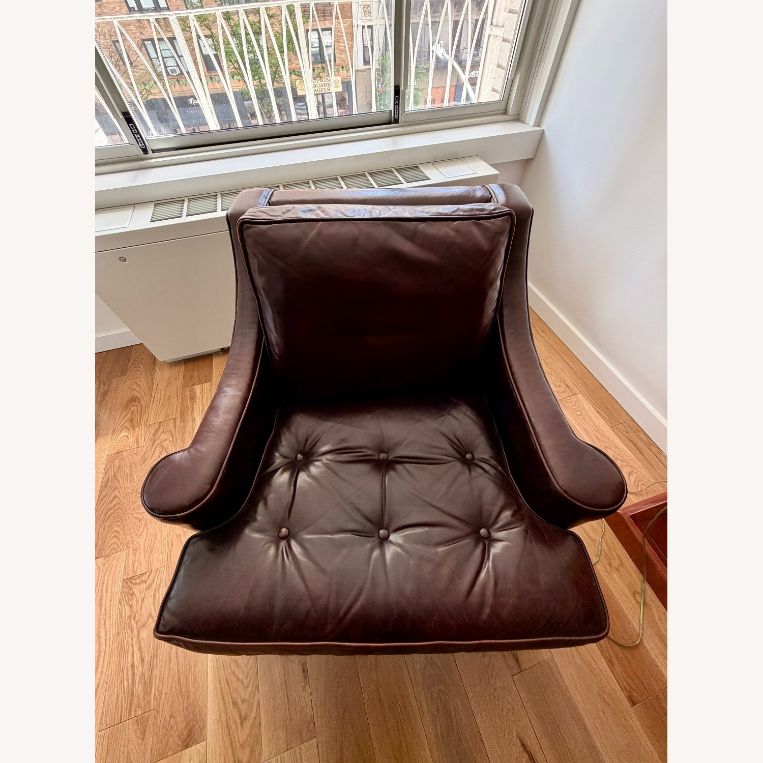 Baker Furniture Coach Dark Brown Leather Armchair - image-8