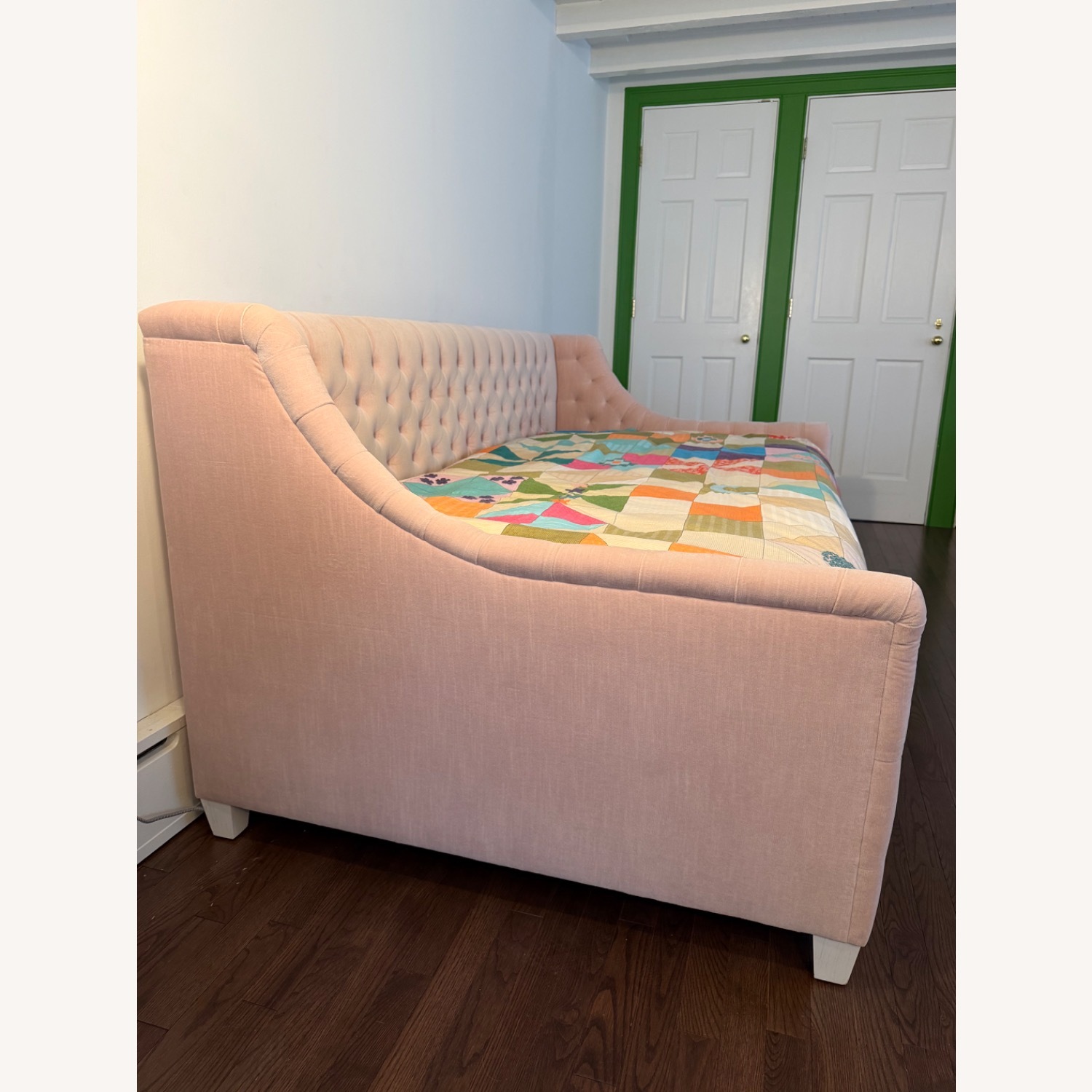 Restoration Hardware Devyn Tufted Upholstered in Rose Petal - image-3