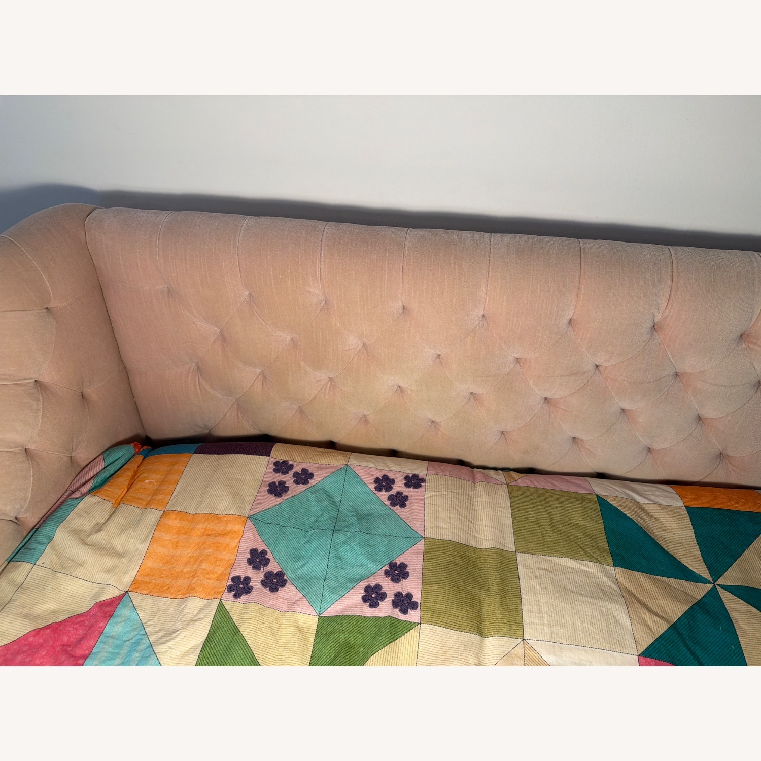 Restoration Hardware Devyn Tufted Upholstered in Rose Petal - image-5