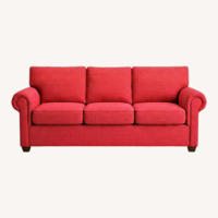 Grace Collection Red Fabric Sleeper Sofa
