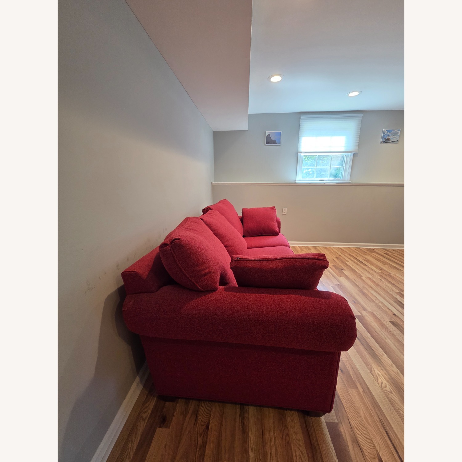 Grace Collection Red Fabric Sleeper Sofa - image-2