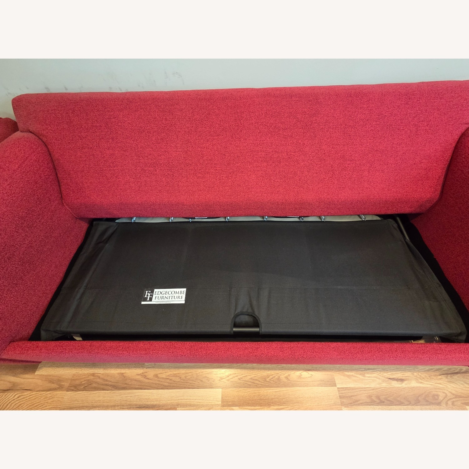 Grace Collection Red Fabric Sleeper Sofa - image-4