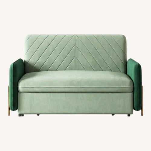 Used Wayfair Green Velvet Sleeper Sofa Twin 53" for sale on AptDeco