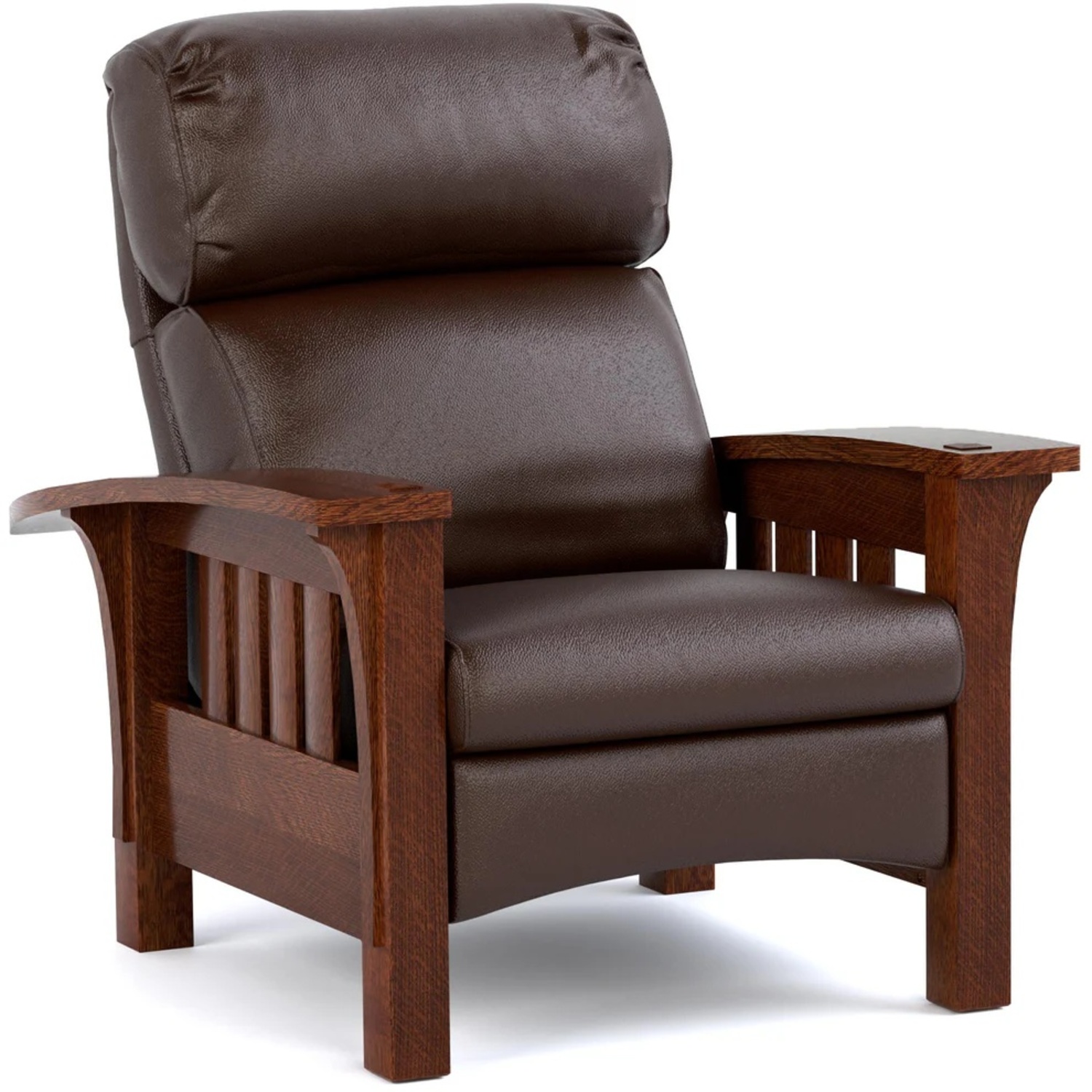 Stickley Bustle Back Leather Recliner - image-7