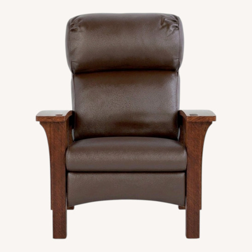 Used Stickley Bustle Back Leather Recliner for sale on AptDeco