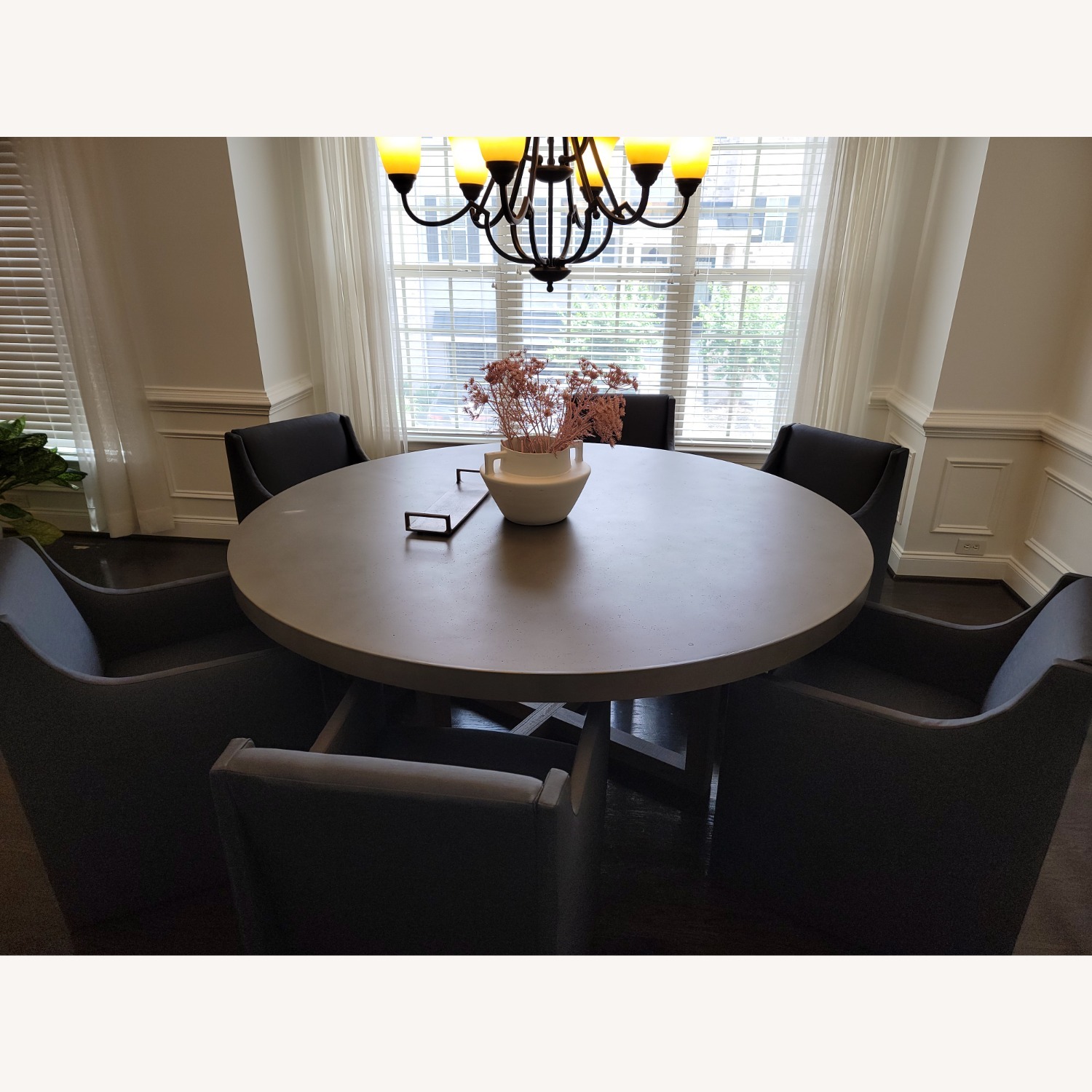 Restoration Hardware Heston 72" Round Dining Table - image-6