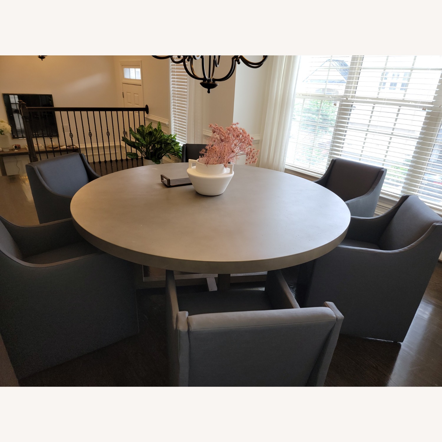 Restoration Hardware Heston 72" Round Dining Table - image-1
