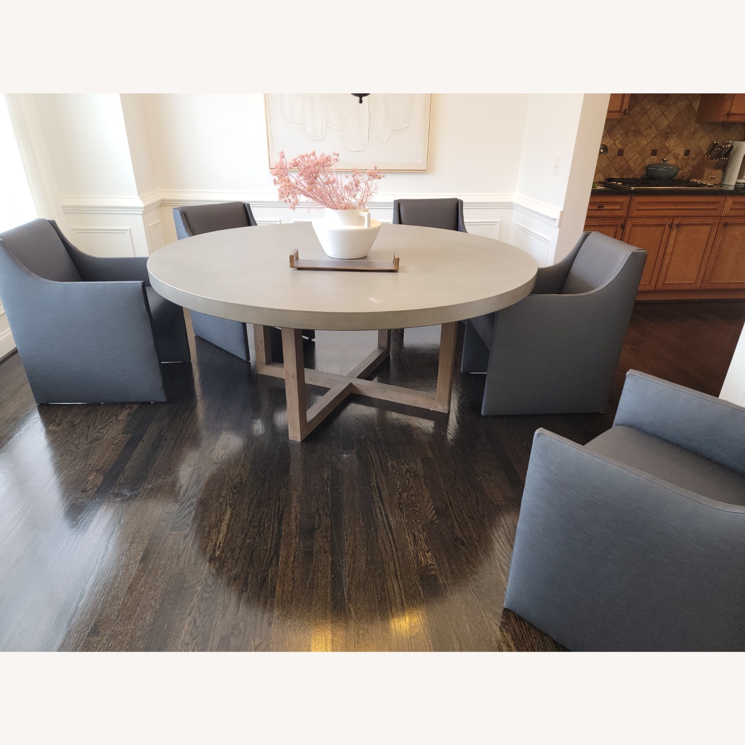 Restoration Hardware Heston 72" Round Dining Table - image-3