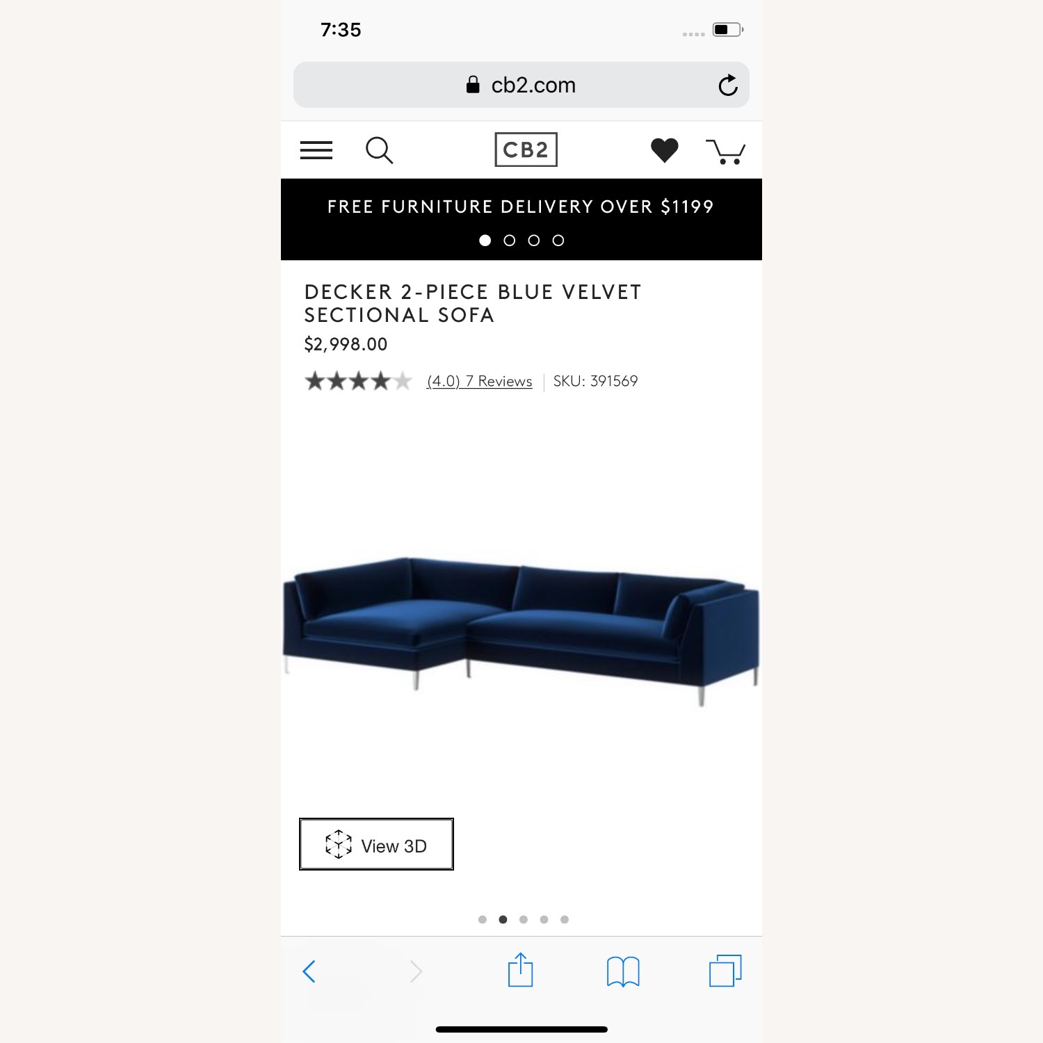 CB2 Decker - 2 Piece Sectional  - image-1