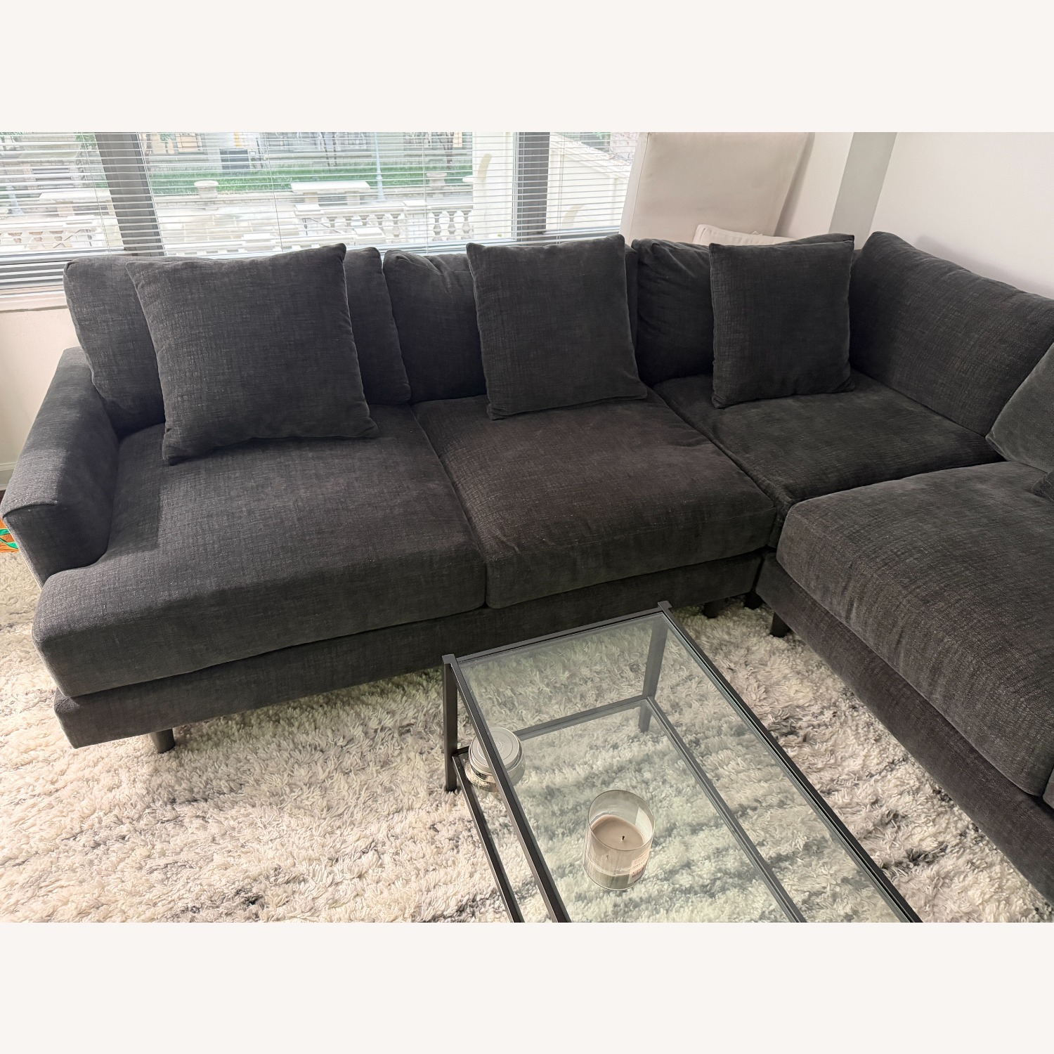 Macy's Dark Gray 3+ Piece Sectional - image-5