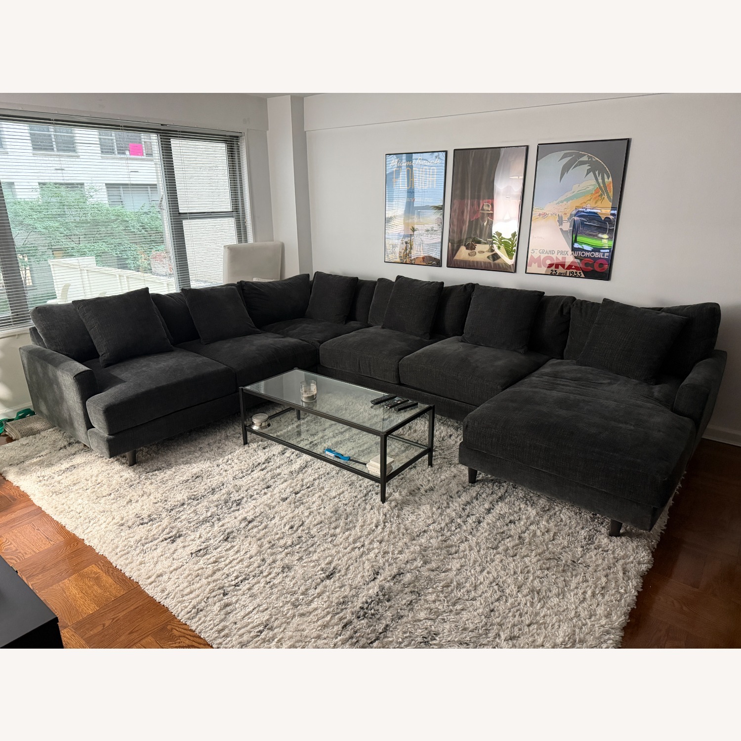 Macy's Dark Gray 3+ Piece Sectional - image-1