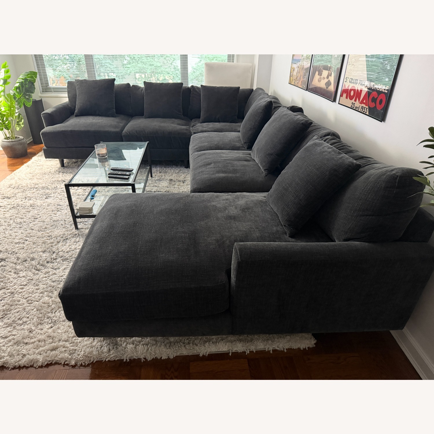 Macy's Dark Gray 3+ Piece Sectional - image-2