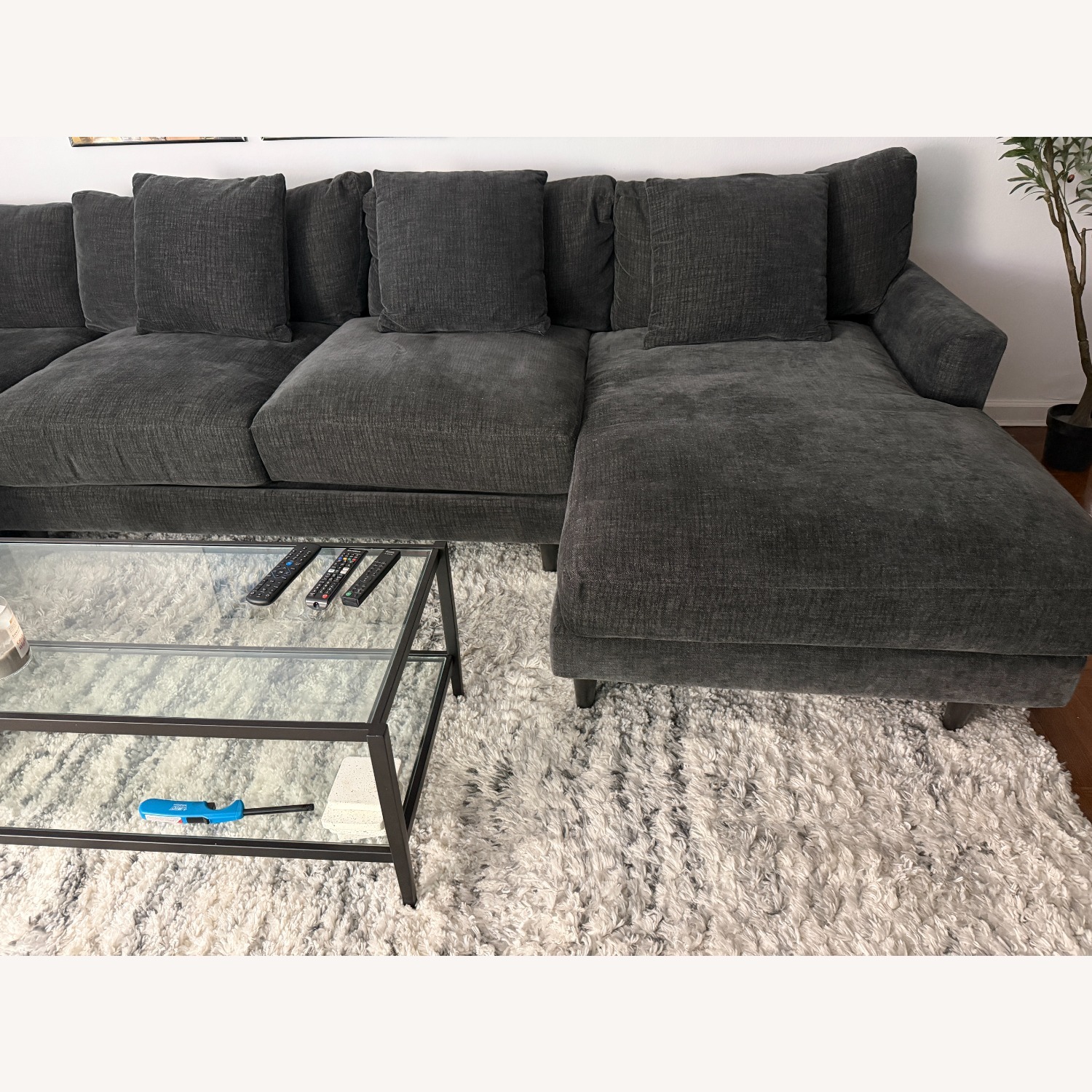 Macy's Dark Gray 3+ Piece Sectional - image-3