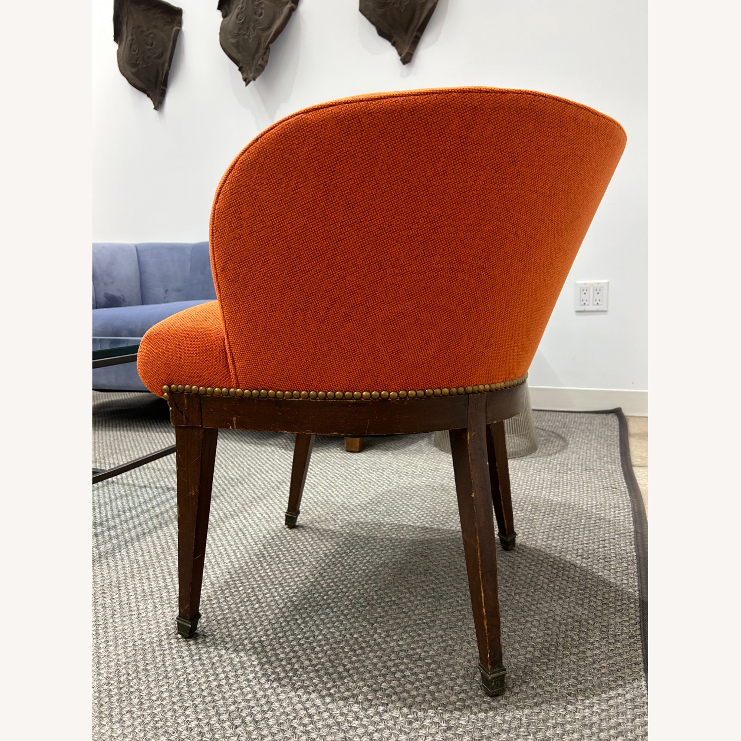 Orange Fabric Accent Chairs - image-3