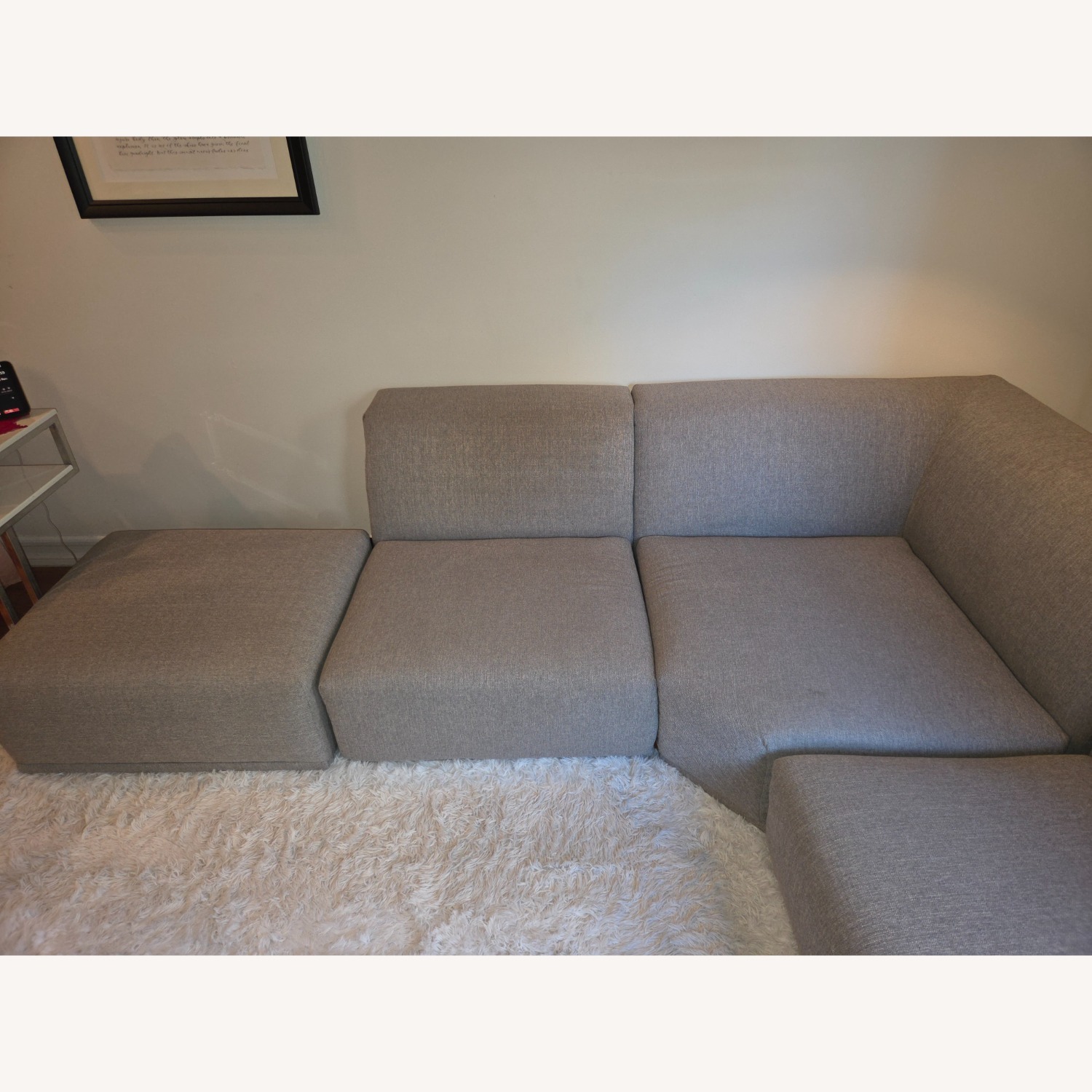 Light Gray Fabric 3+ Piece Sectional - image-2