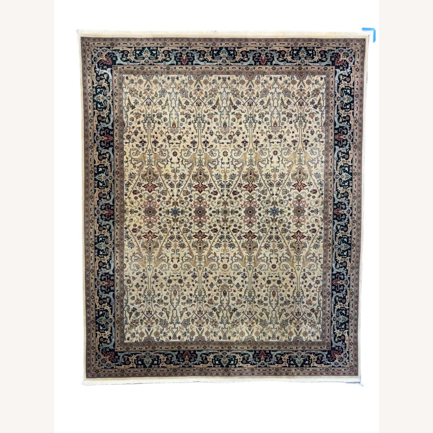 Ivory Hand-Knotted Wool Area Rug 8' x 10' - image-1