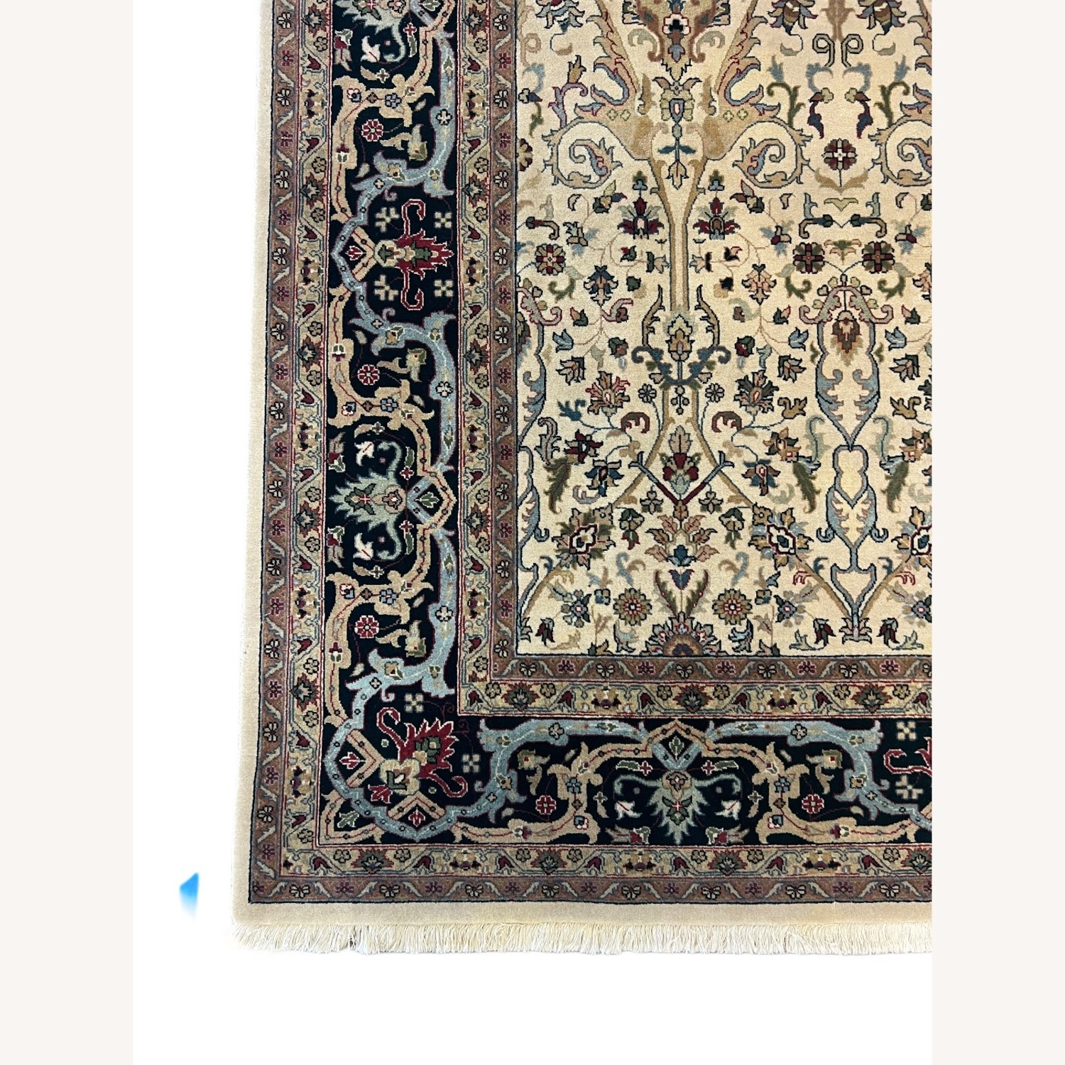 Ivory Hand-Knotted Wool Area Rug 8' x 10' - image-3
