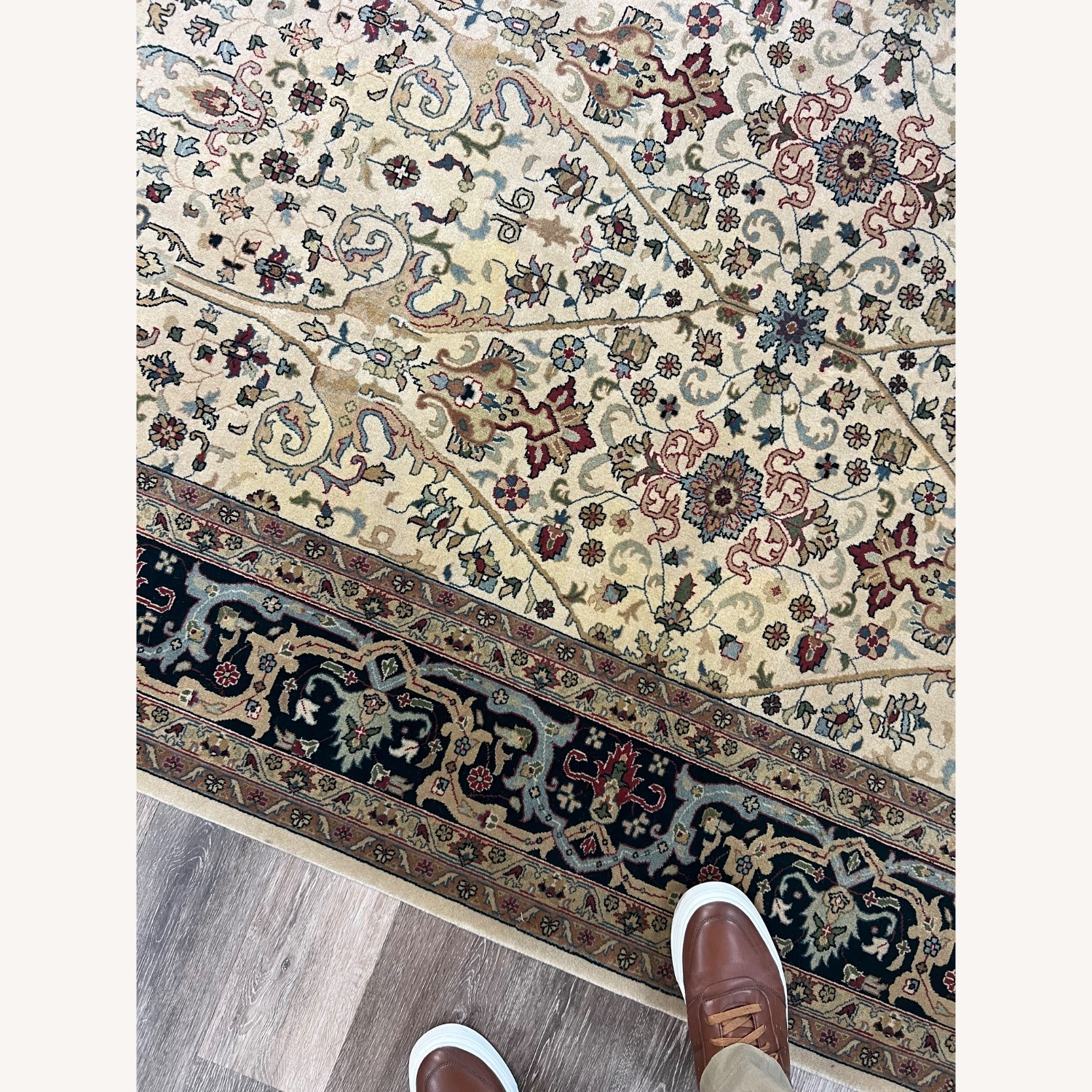 Ivory Hand-Knotted Wool Area Rug 8' x 10' - image-5