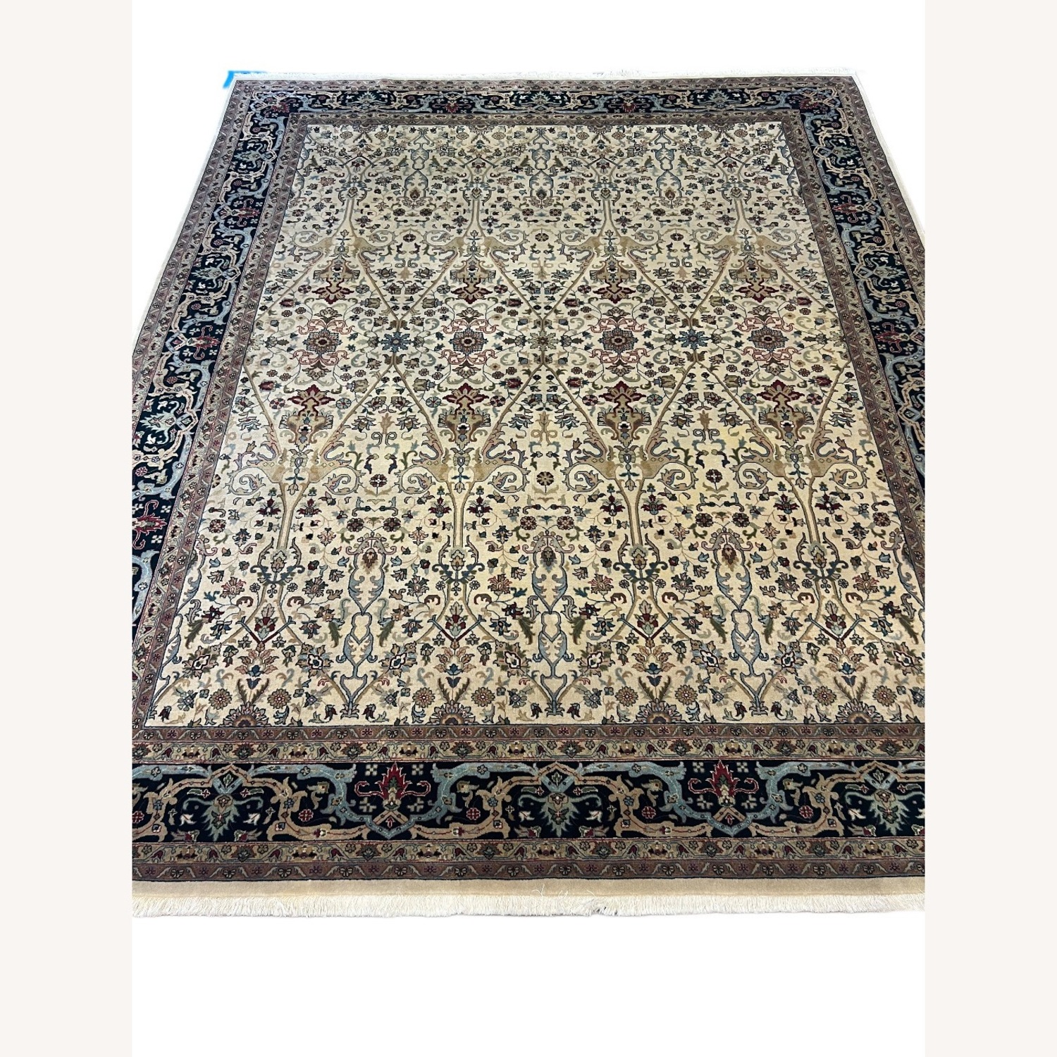 Ivory Hand-Knotted Wool Area Rug 8' x 10' - image-2