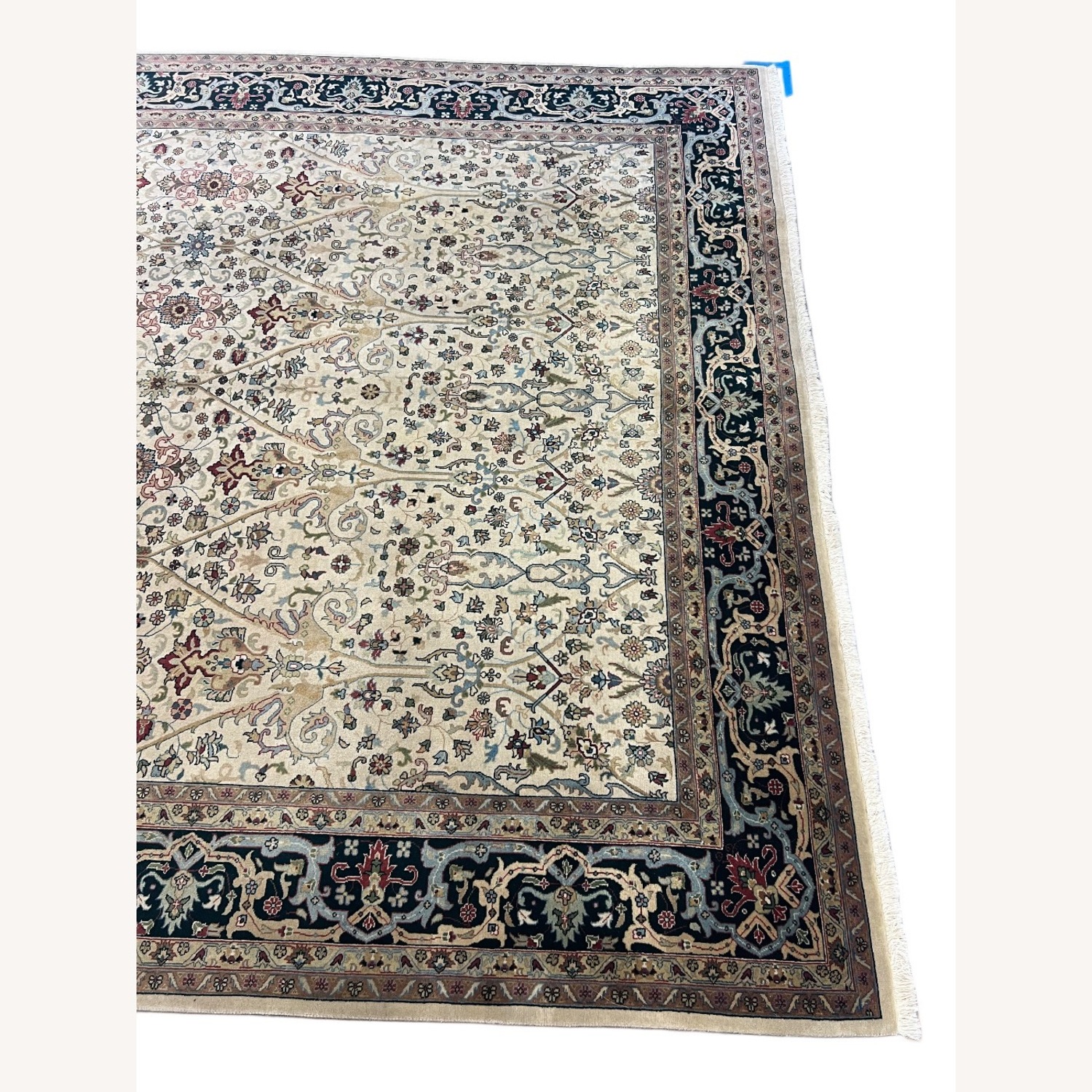 Ivory Hand-Knotted Wool Area Rug 8' x 10' - image-4
