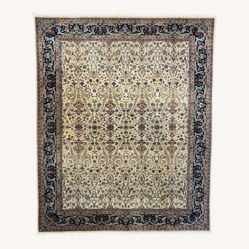 Used Ivory Hand-Knotted Wool Area Rug 8' x 10' for sale on AptDeco