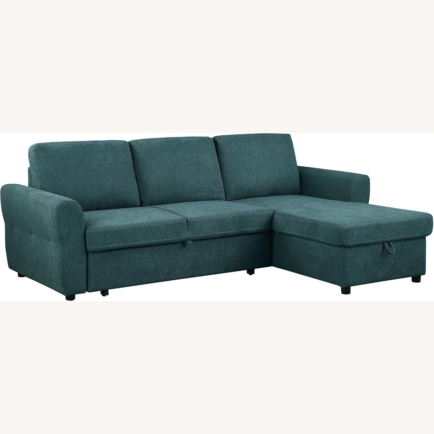 Living Spaces Samantha Blue Fabric Sleeper Sofa - image-5