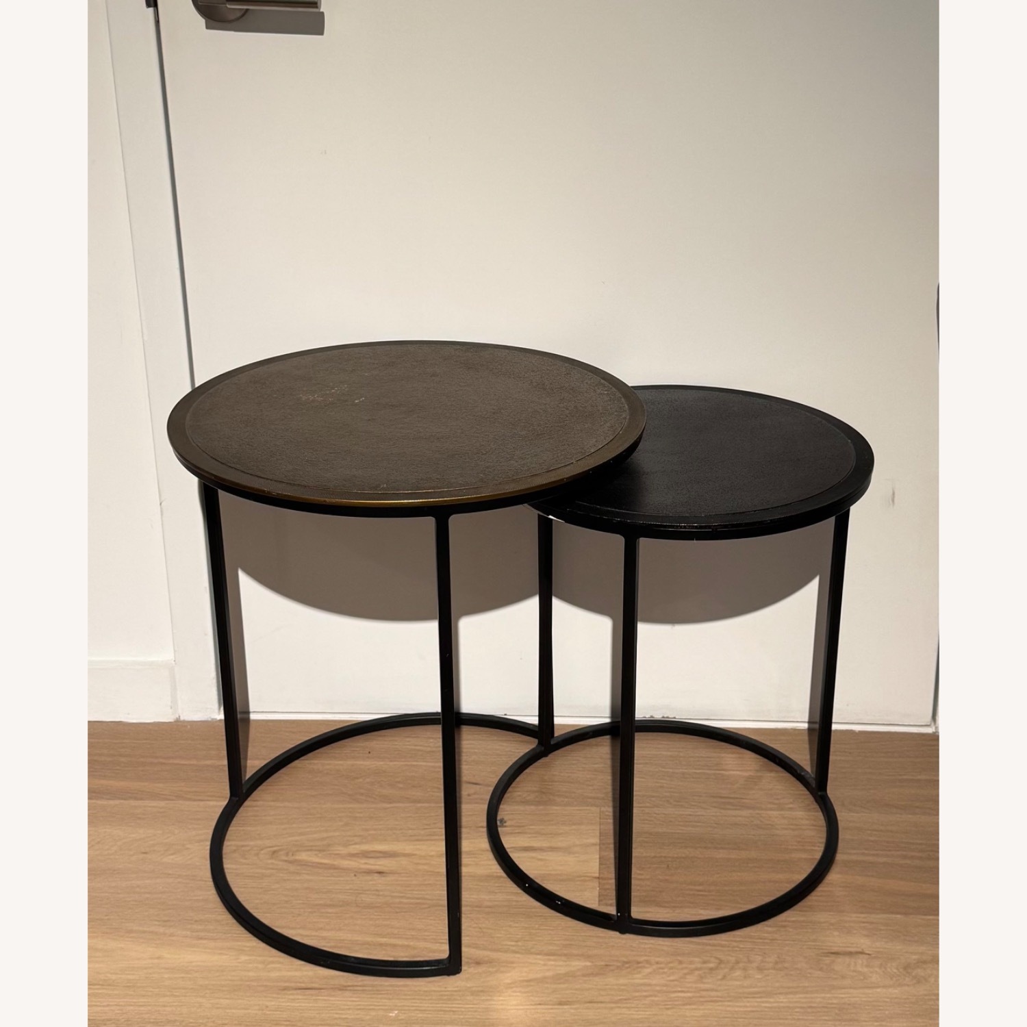 Crate & Barrel Iron Coffee Table - image-1