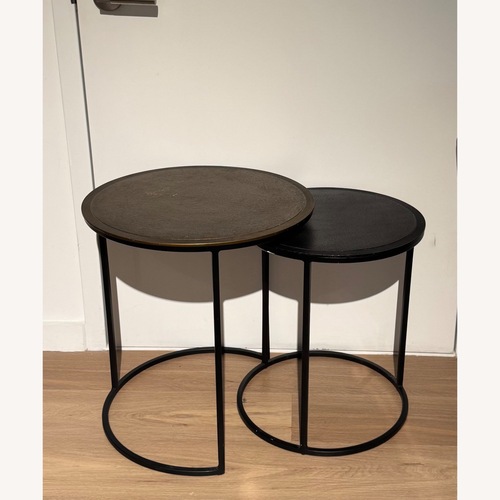 Used Crate & Barrel Iron Coffee Table for sale on AptDeco