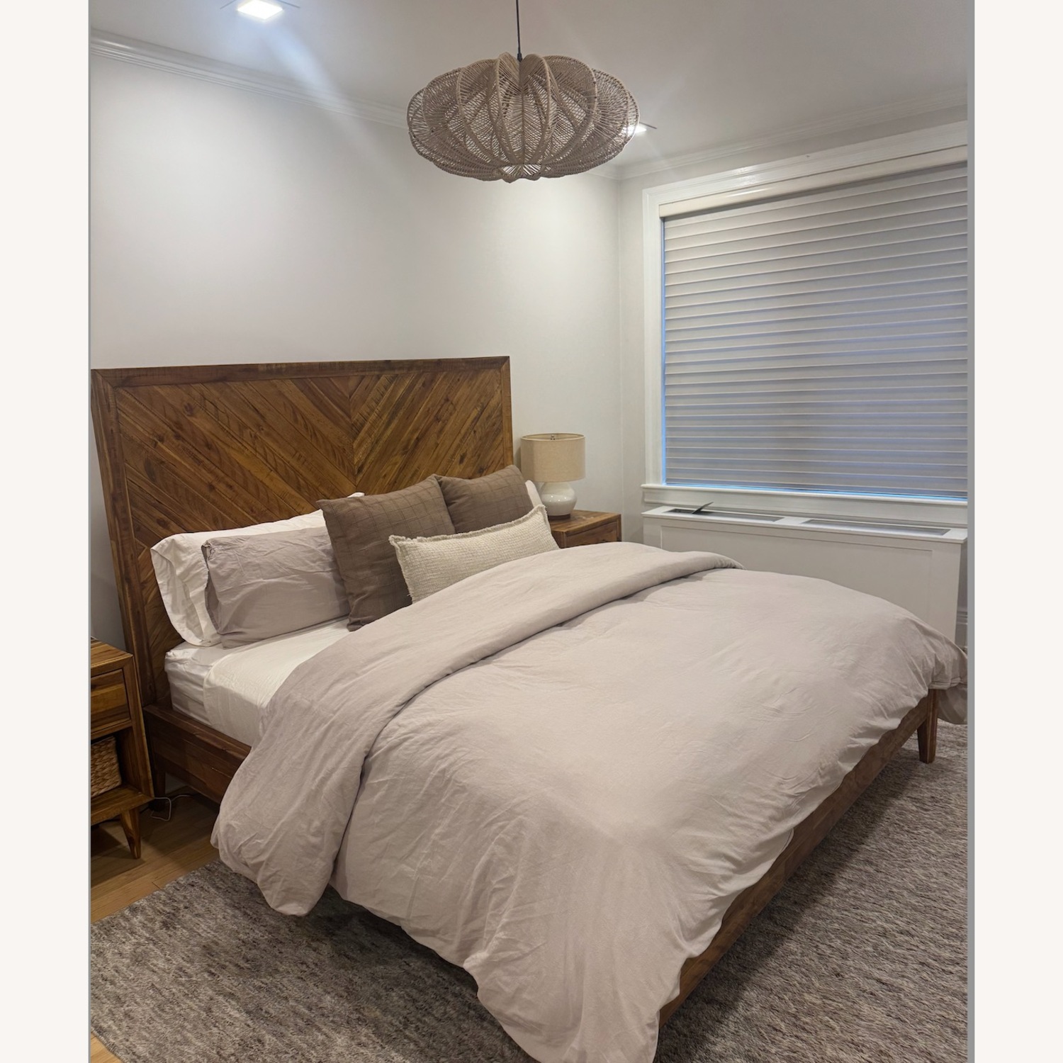 West Elm Natural Alexa Reclaimed Wood King Bed - image-2