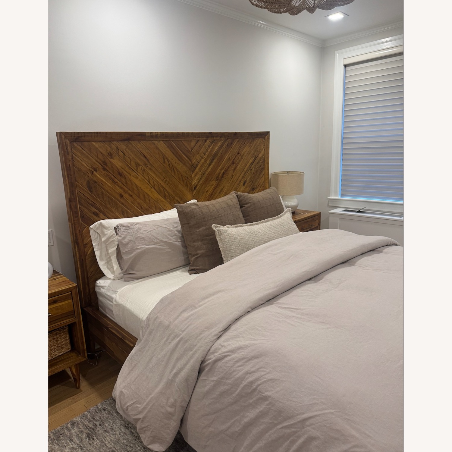 West Elm Natural Alexa Reclaimed Wood King Bed - image-3