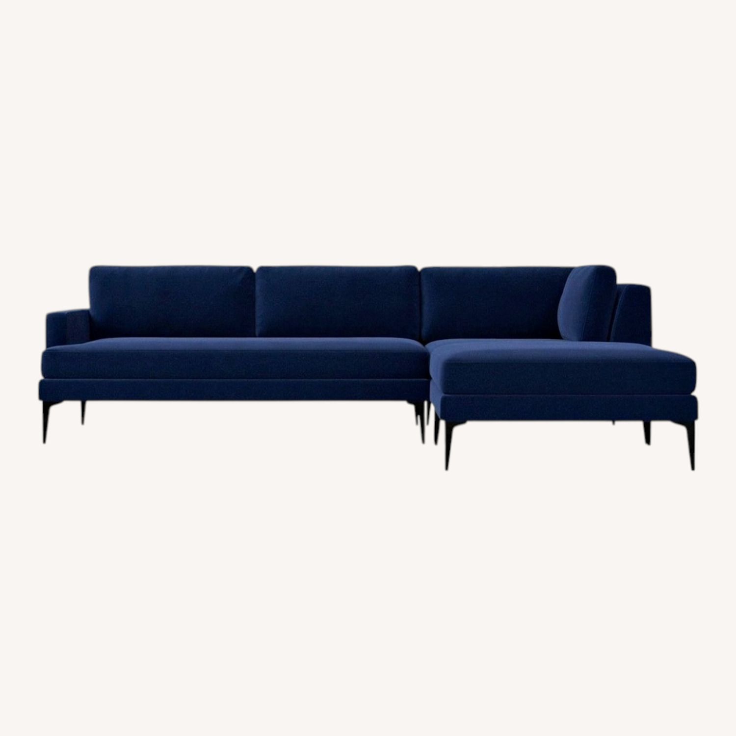 West Elm Andes Blue 3+ Piece Sectional - image-0