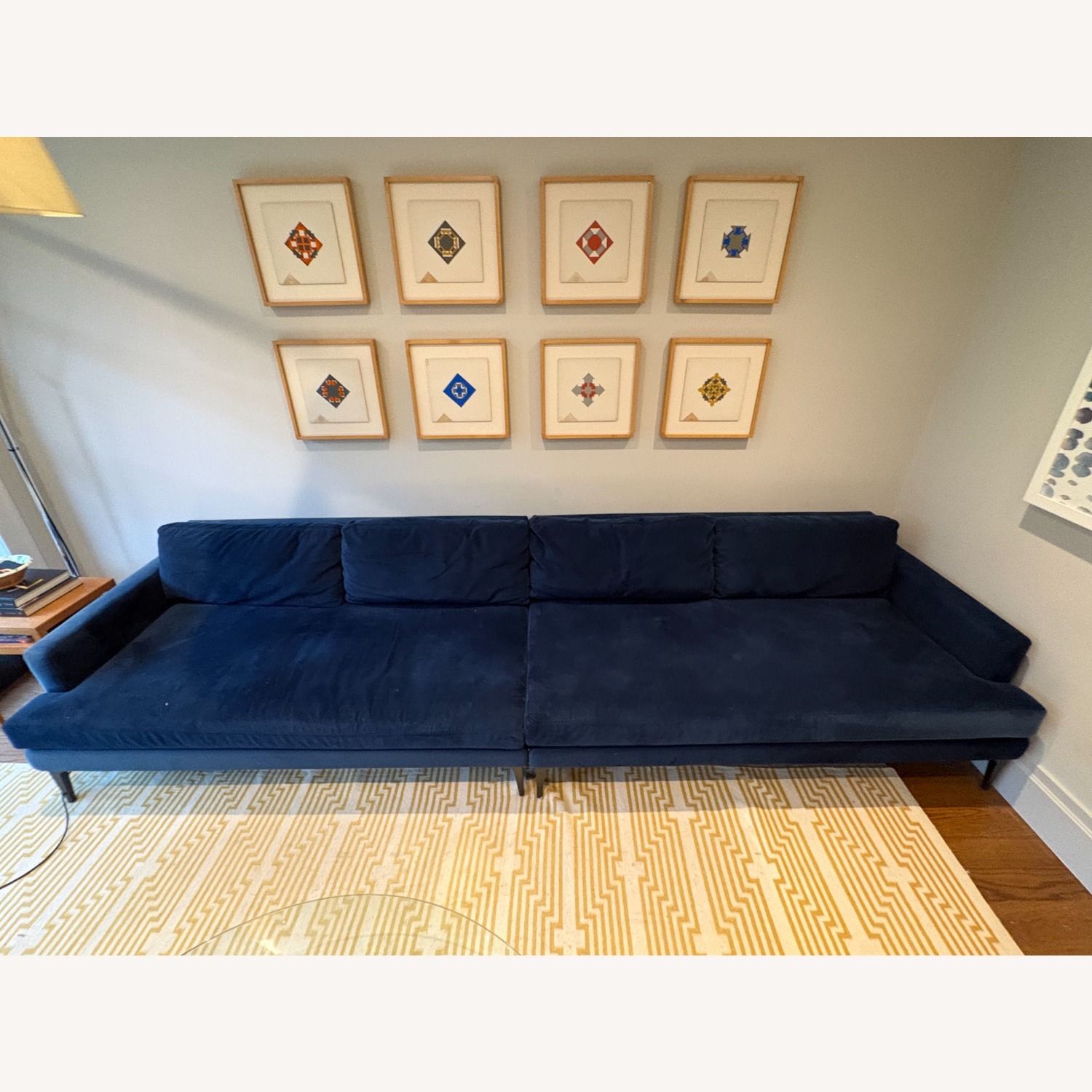 West Elm Andes Blue 3+ Piece Sectional - image-2