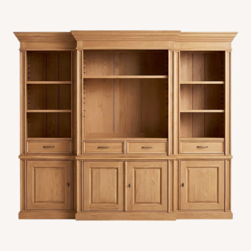 Used Natural Wood Media Storage for sale on AptDeco
