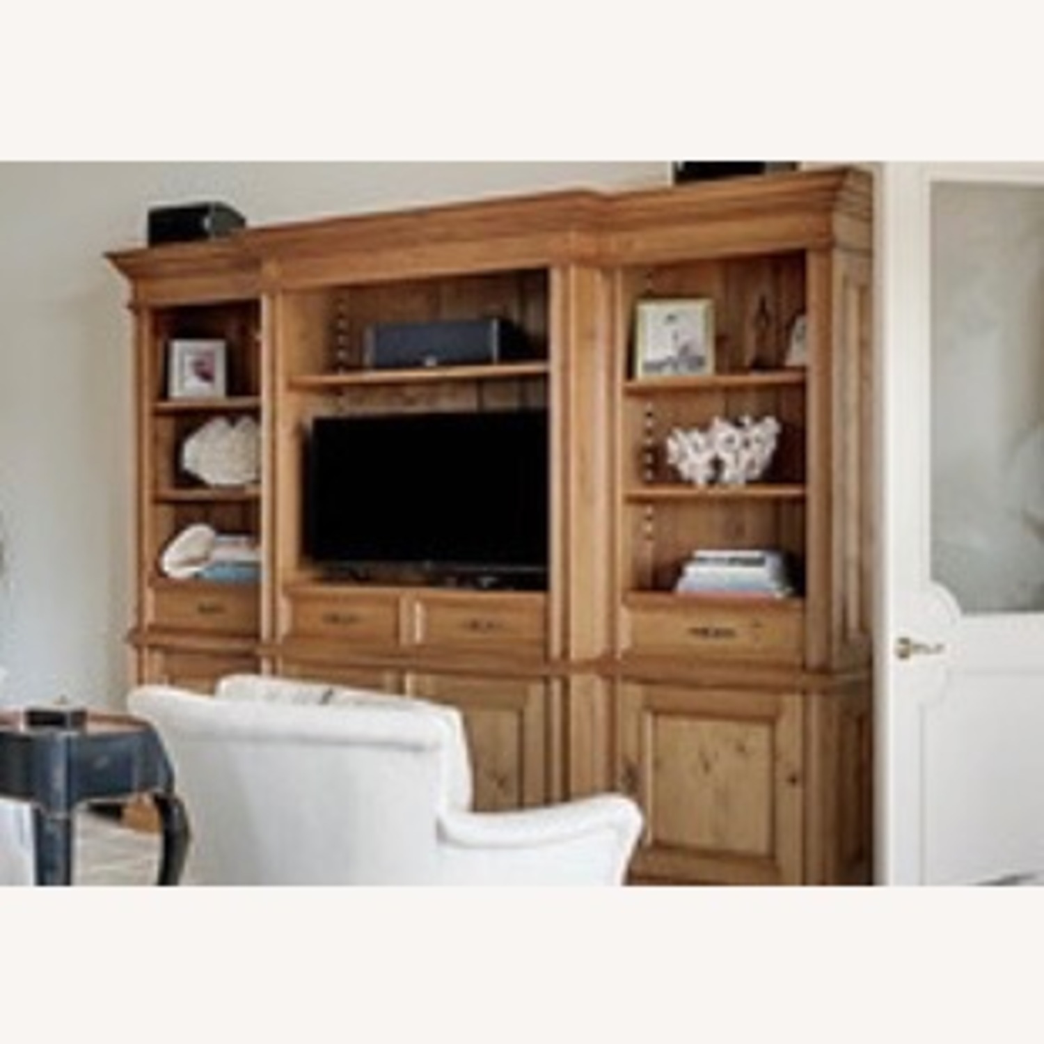 Natural Wood Media Storage - image-1