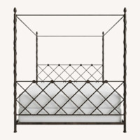 Black Iron King Bed