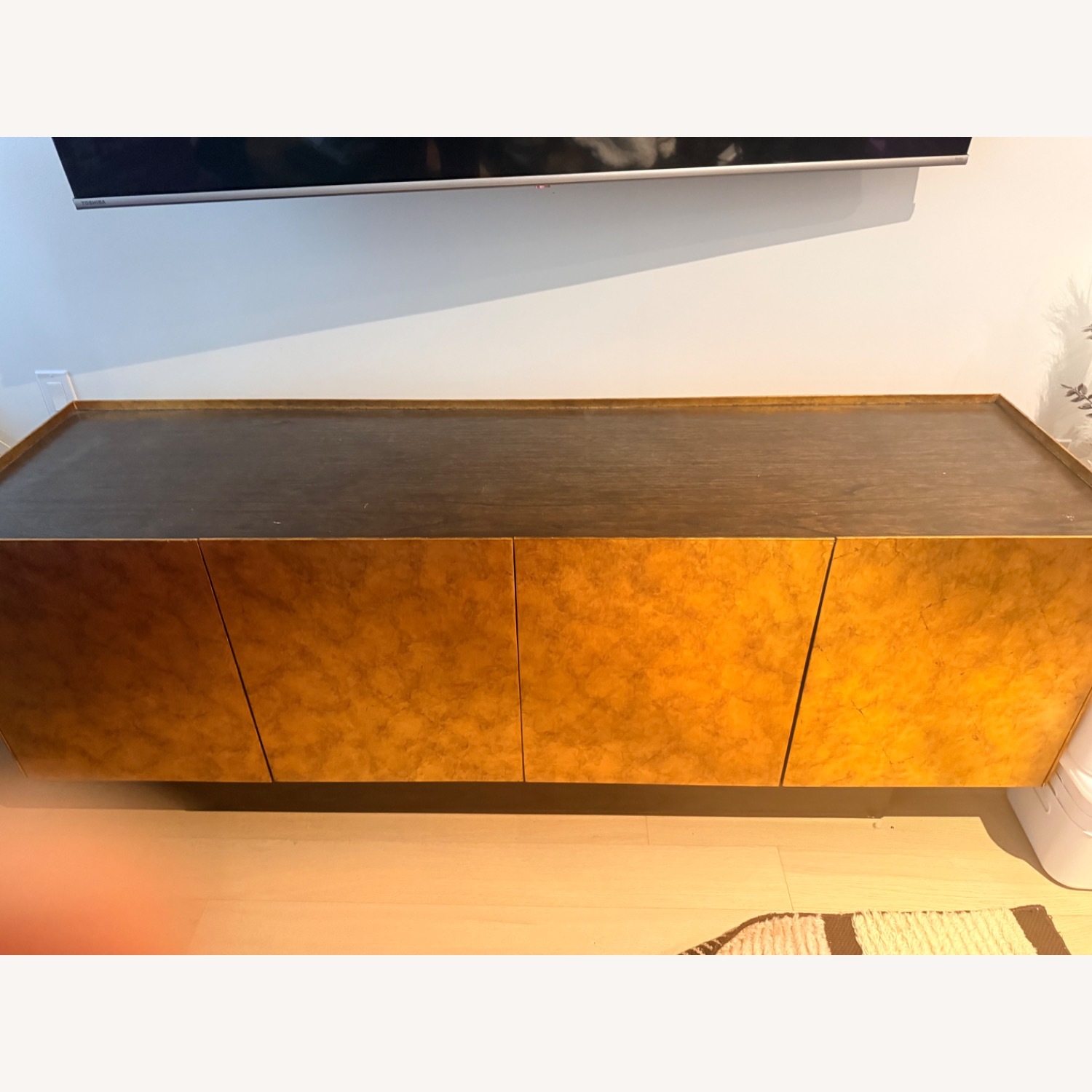 CB2 Kinzie 72" Bronze Wood Credenza - image-1