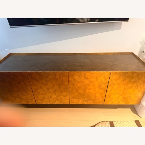 Used CB2 Kinzie 72" Bronze Wood Credenza for sale on AptDeco
