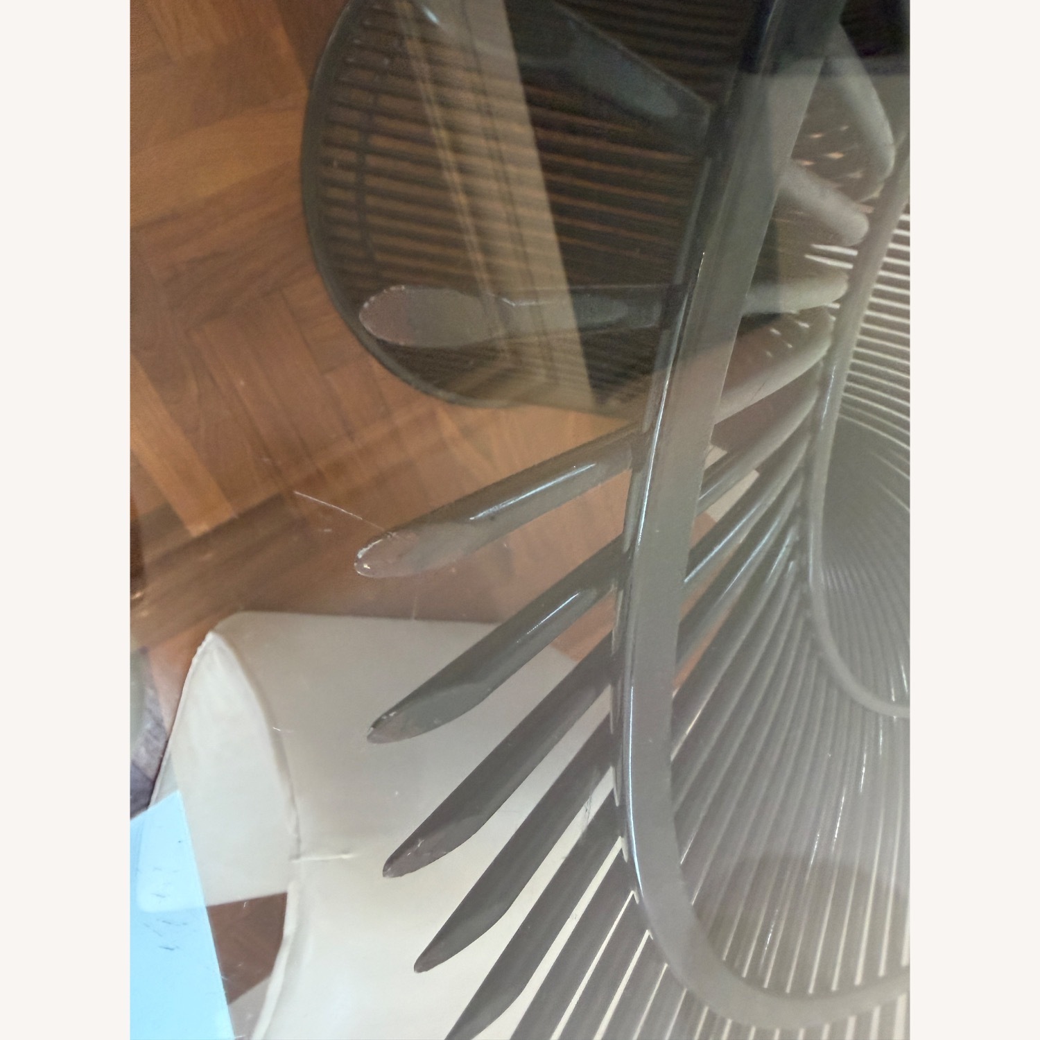 Platner-Style Round Glass Dining Table - image-7