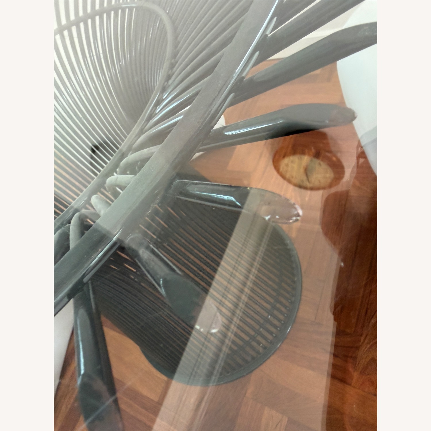 Platner-Style Round Glass Dining Table - image-2