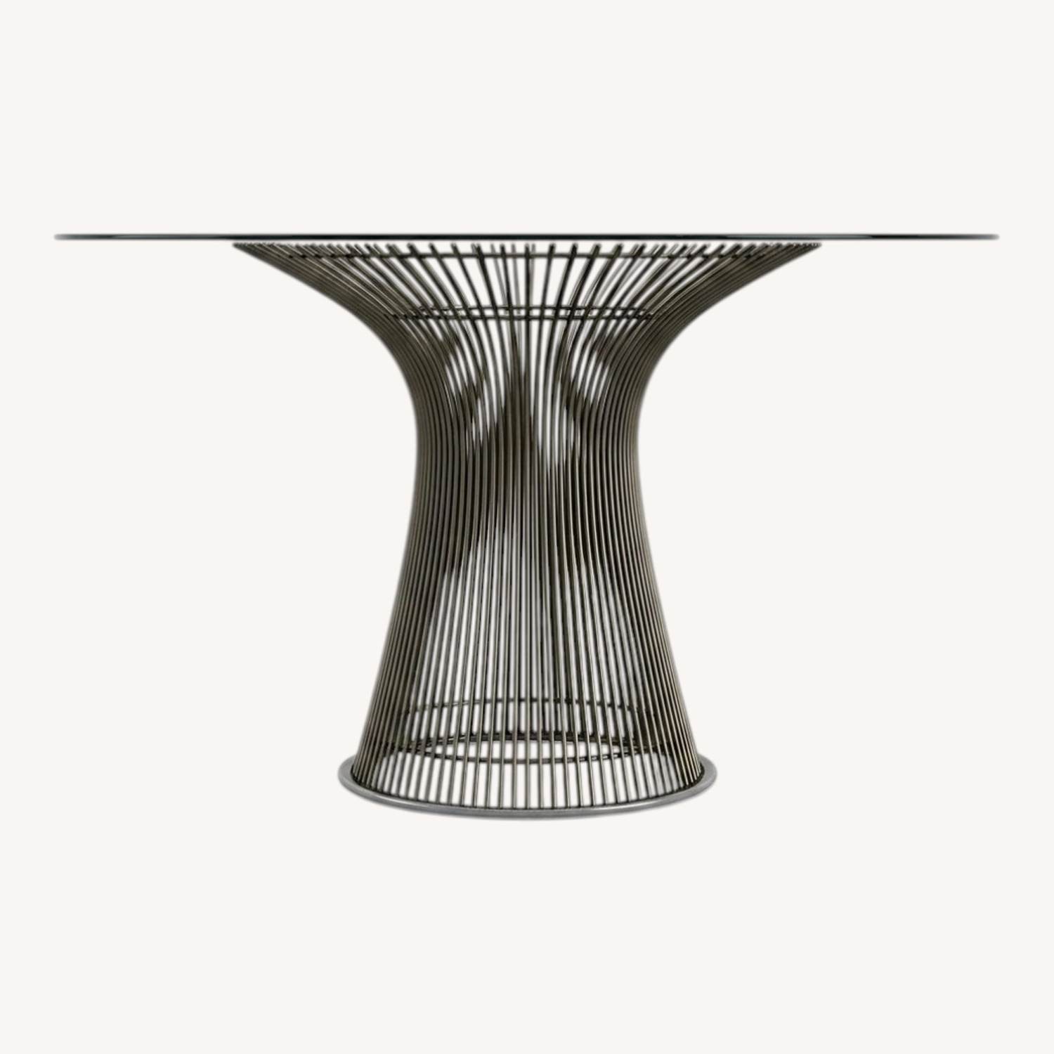 Platner-Style Round Glass Dining Table - image-0