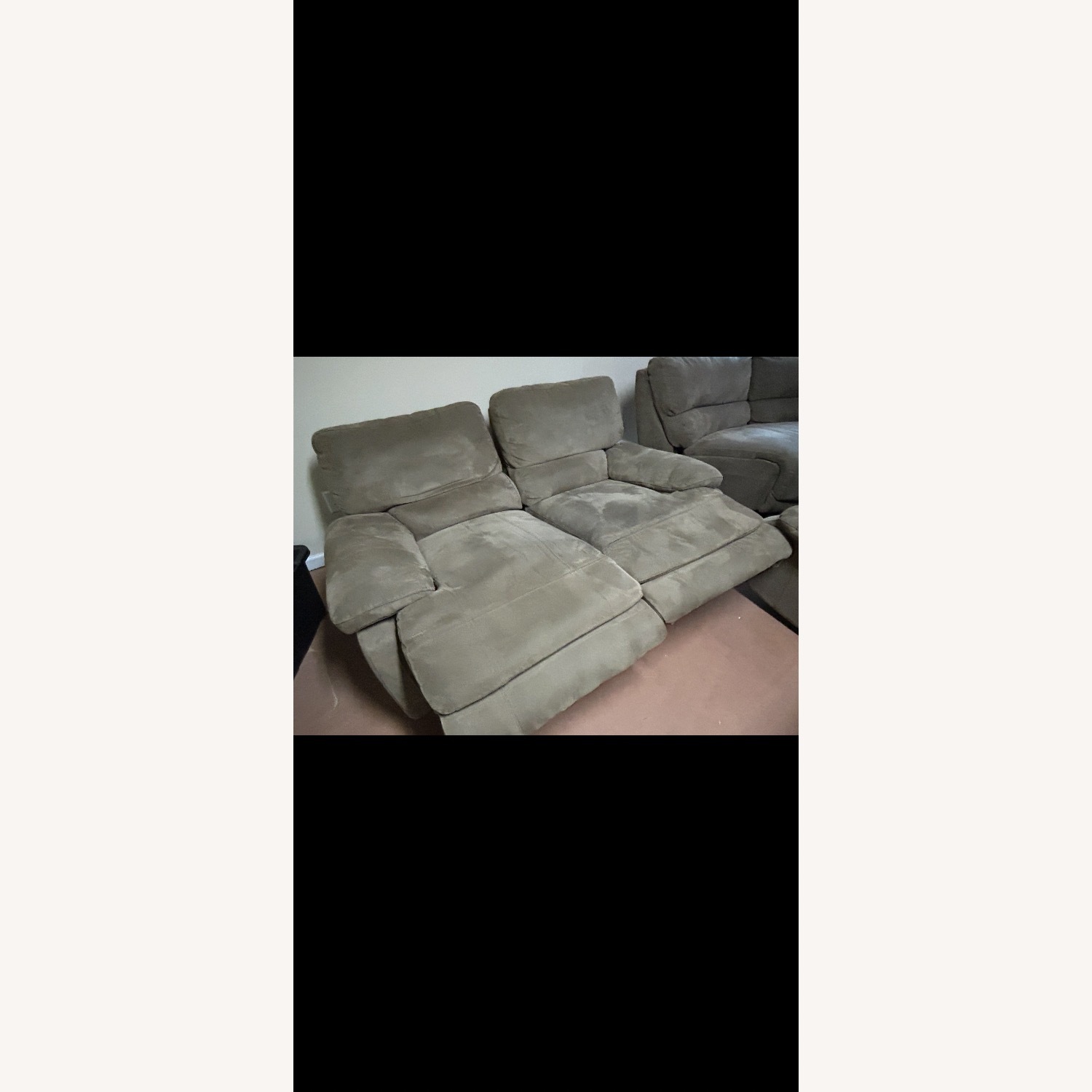 Macy's Light Brown Microsuede 3+ Piece Sectional - image-4
